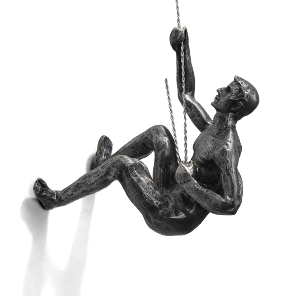 Climbing Figures Wall Decor – Inspirational Resin and Iron Art