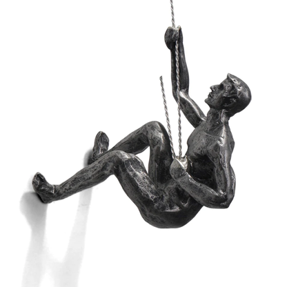 Climbing Figures Wall Decor – Inspirational Resin and Iron Art