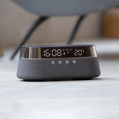 Retro Bluetooth Speaker and Alarm Clock with Wireless Charging Night Light