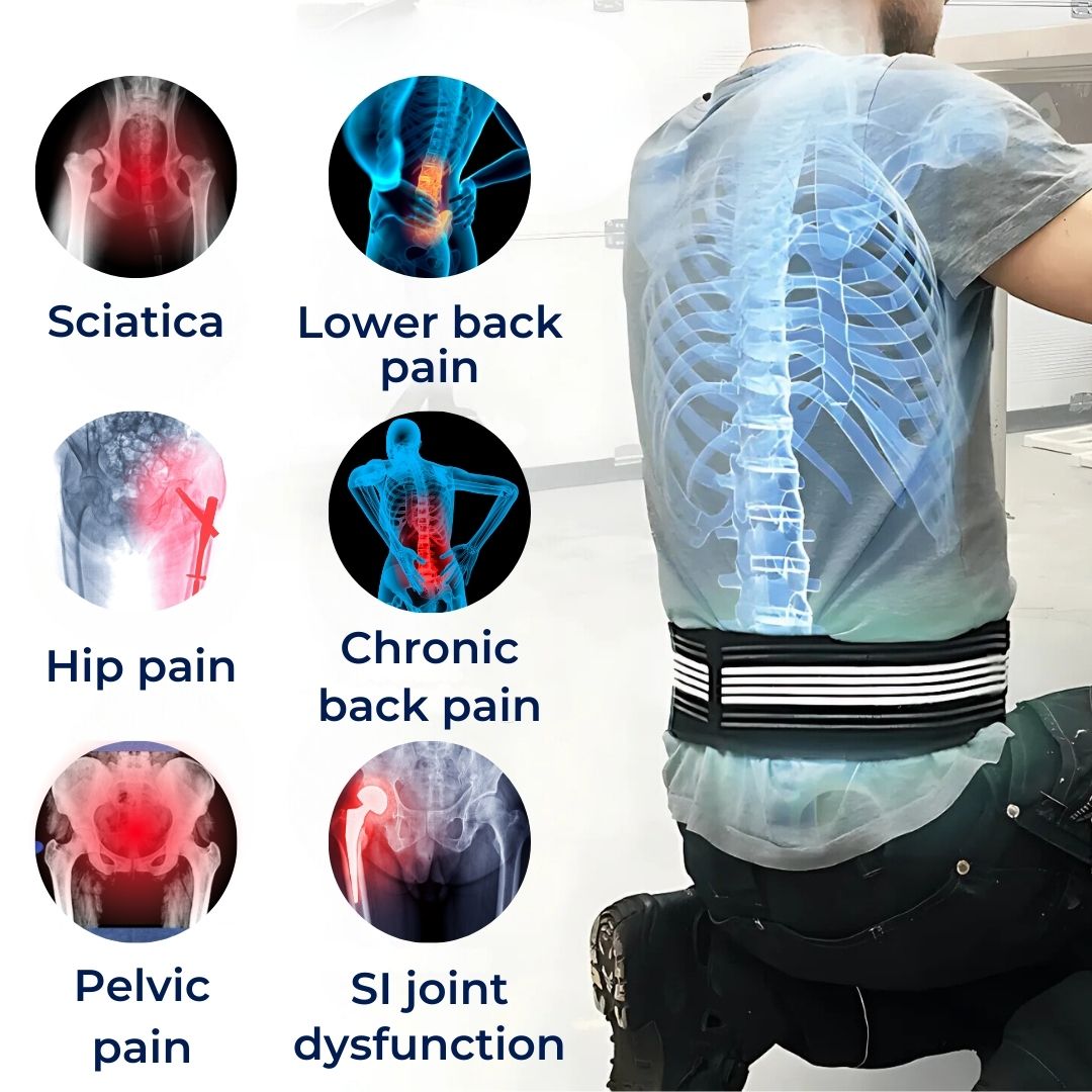 Adjustable Lumbar Support Belt for Lower Back Pain Relief and Posture