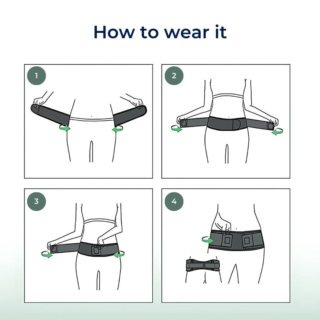 Adjustable Lumbar Support Belt for Lower Back Pain Relief and Posture