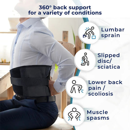 Back Pain Relief Belt for Compression Support - Lower Back Strain & Posture
