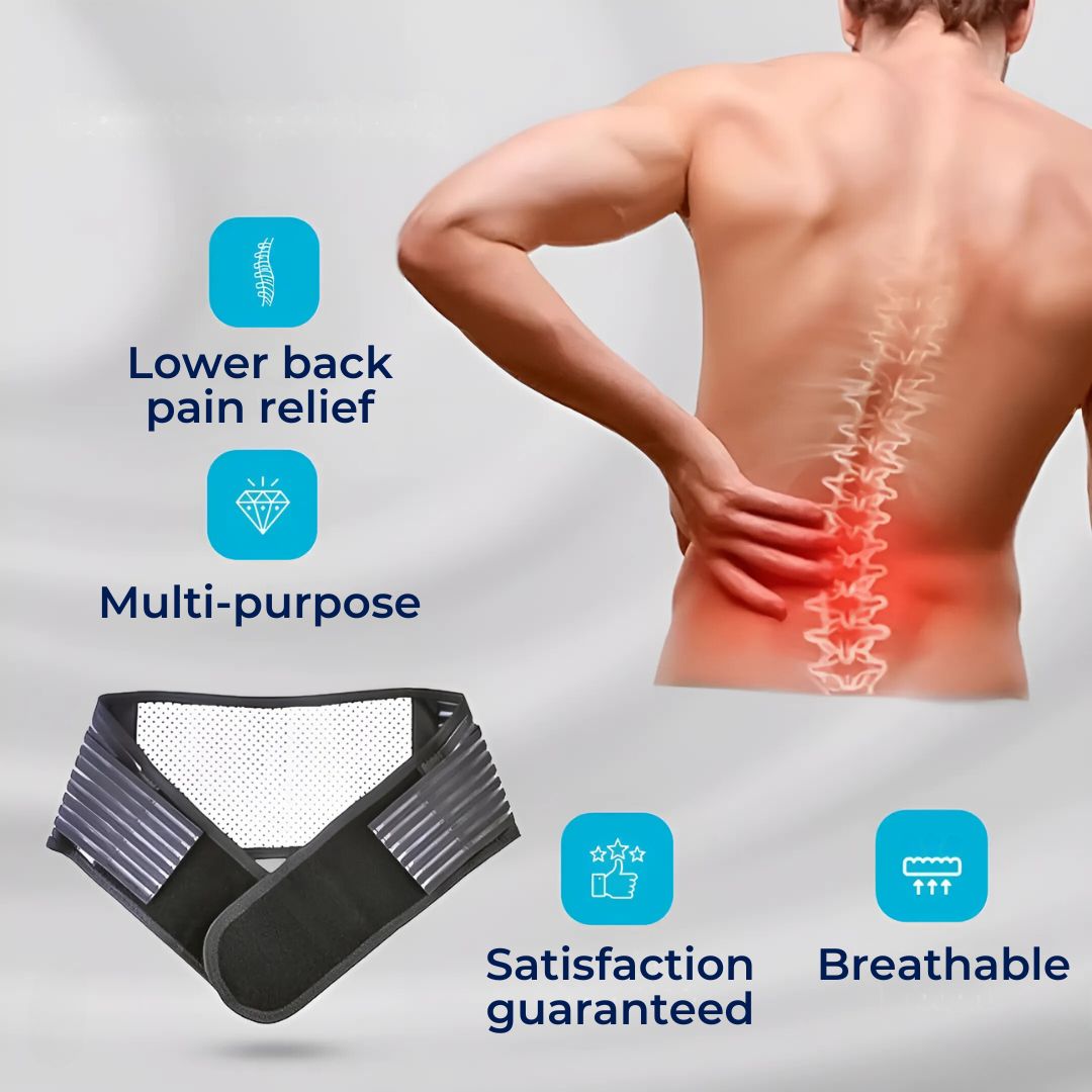 Back Pain Relief Belt for Compression Support - Lower Back Strain & Posture