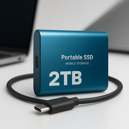 Portable External SSD Storage USB-C 1050MB/s High Speed