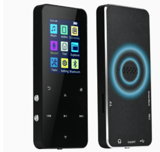 MP3 Player with 2.4-Inch HD Display, FM Radio, and Integrated Speaker