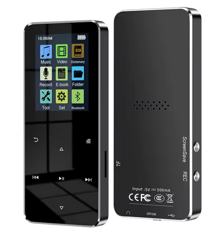 MP3 Player with 2.4-Inch HD Display, FM Radio, and Integrated Speaker