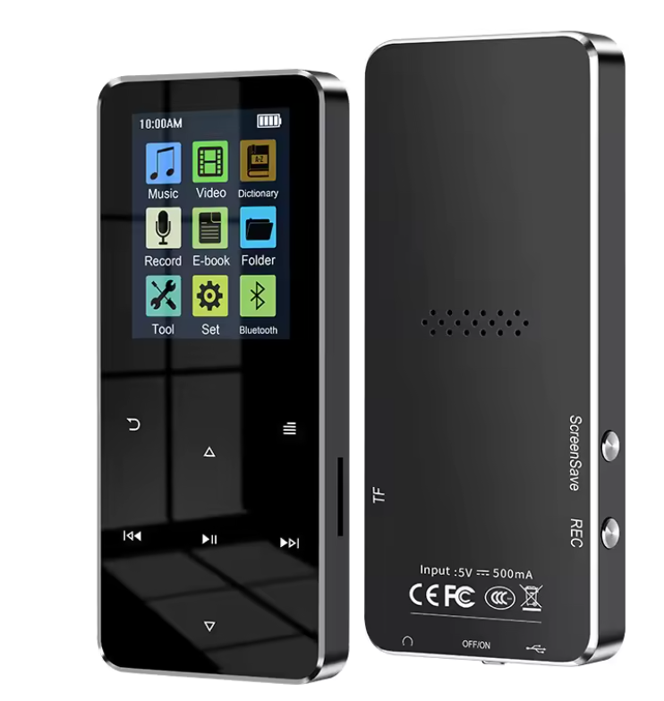 MP3 Player with 2.4-Inch HD Display, FM Radio, and Integrated Speaker