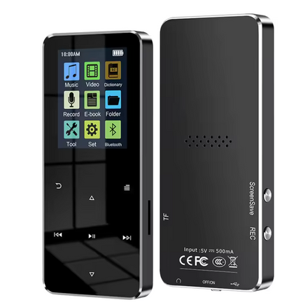 MP3 Player with 2.4-Inch HD Display, FM Radio, and Integrated Speaker