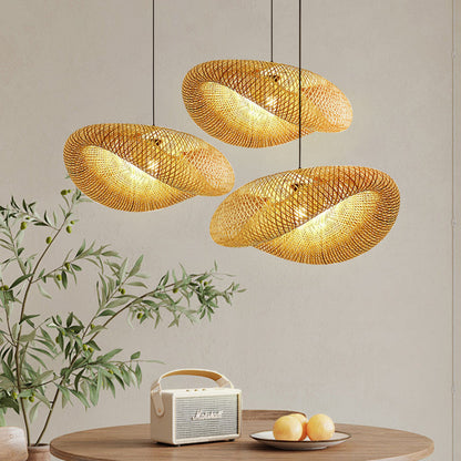 Natural Woven Ceiling Lamp – Bamboo Pendant Lighting Fixture