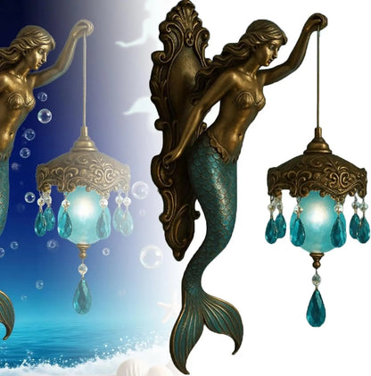 Baroque Mermaid Wall Lamp – Artistic Maritime Lighting for Elegant Spaces