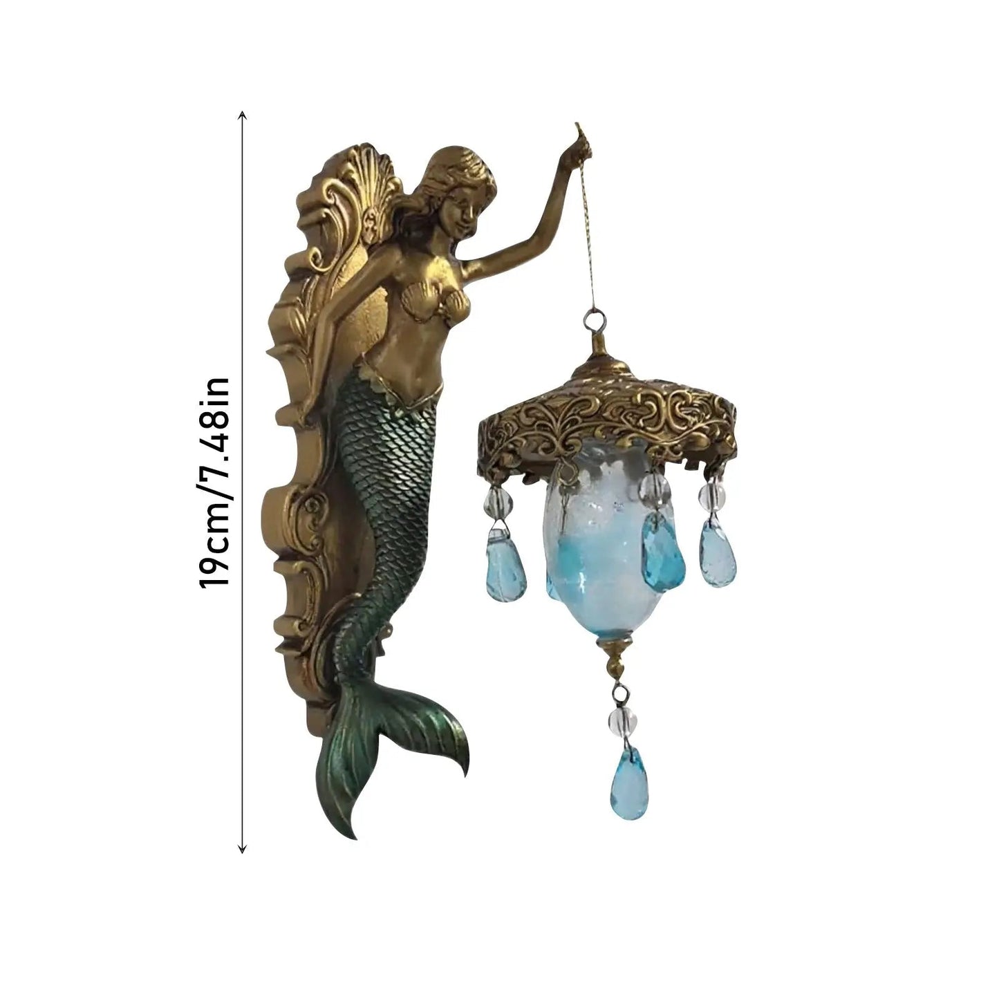 Baroque Mermaid Wall Lamp – Artistic Maritime Lighting for Elegant Spaces