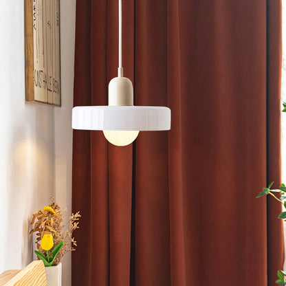 Vintage Hanging Lamp – Stained Glass Pendant Light in Bauhaus Style