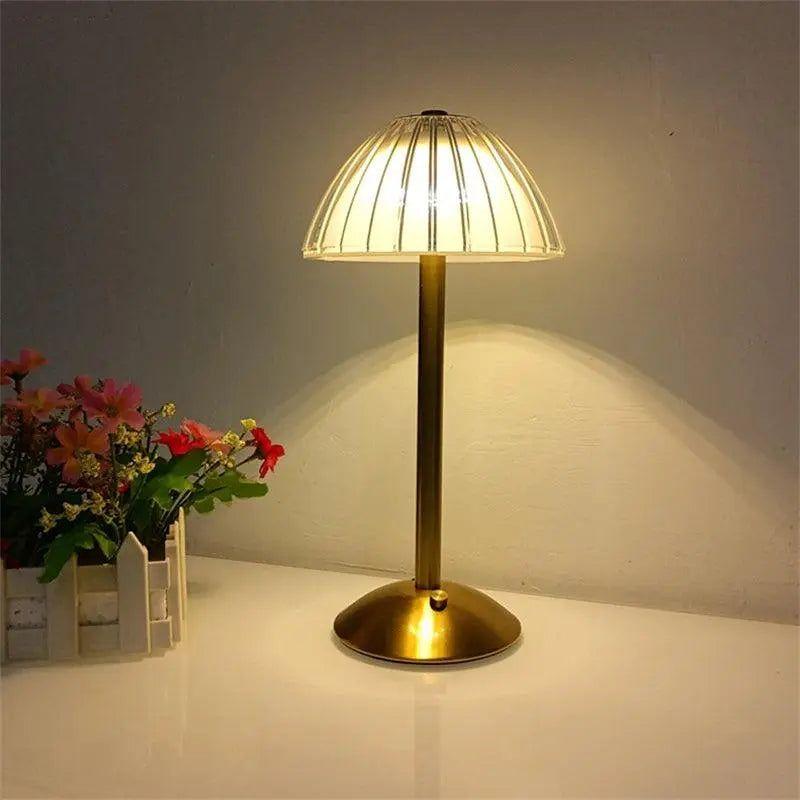 LED Crystal Table Lamp for Nightstand without caBowlifte