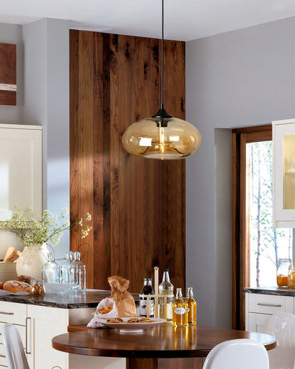 Glass Pendant Light Fixture