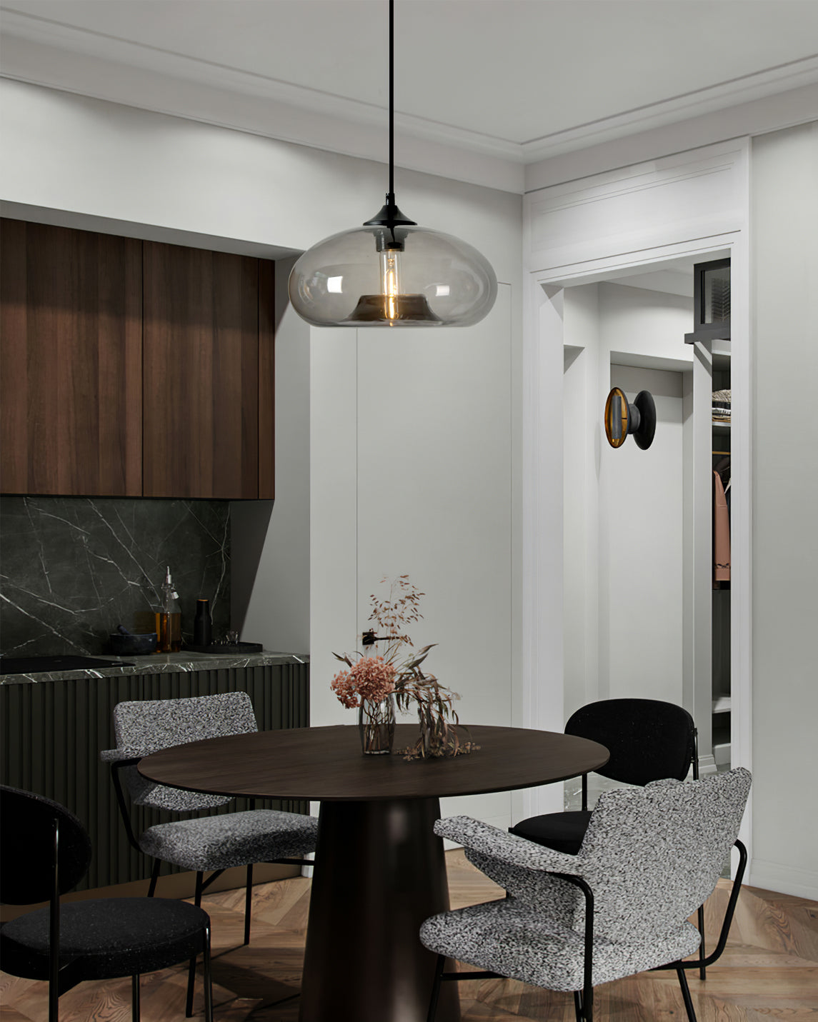 Glass Pendant Light Fixture