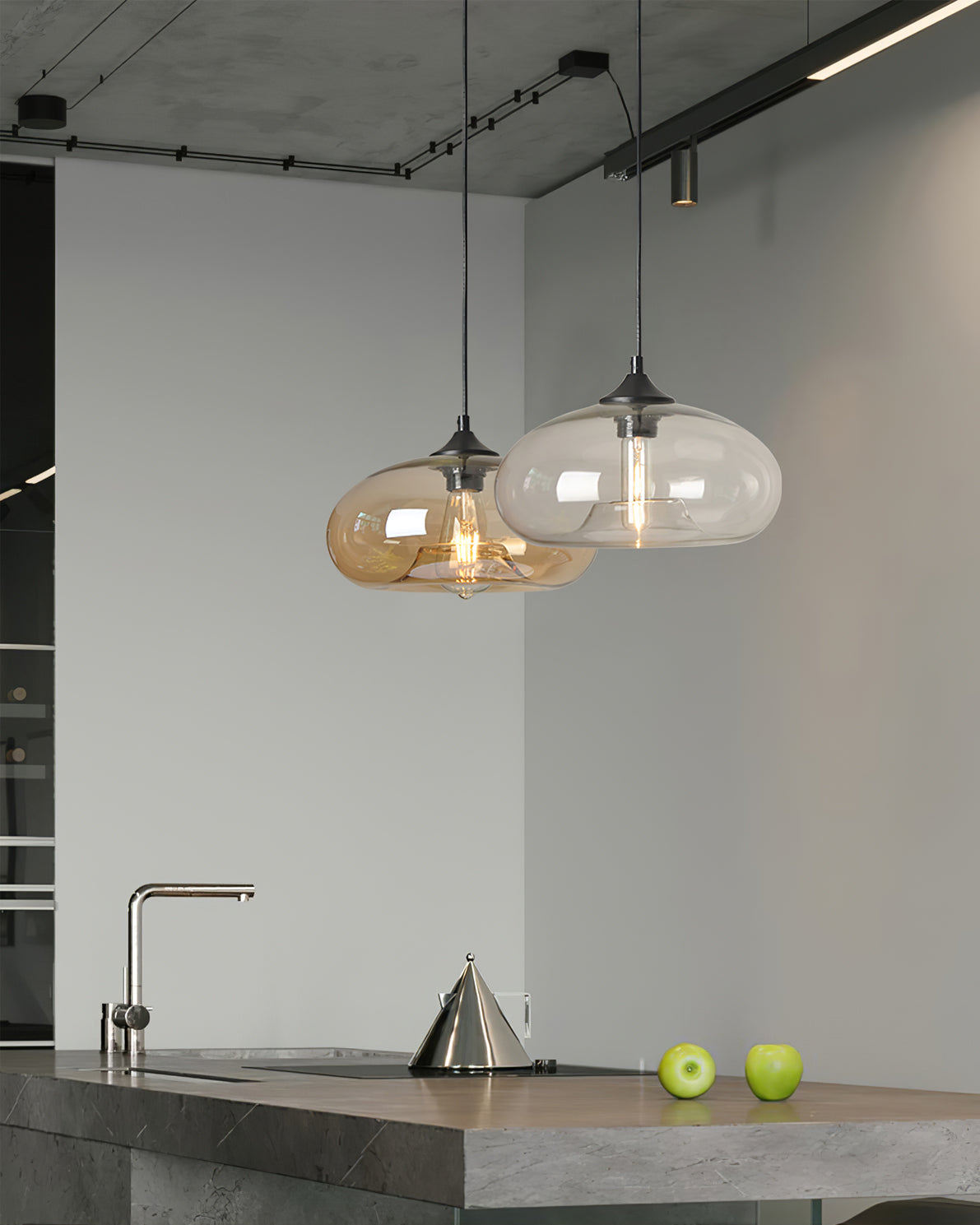Glass Pendant Light Fixture
