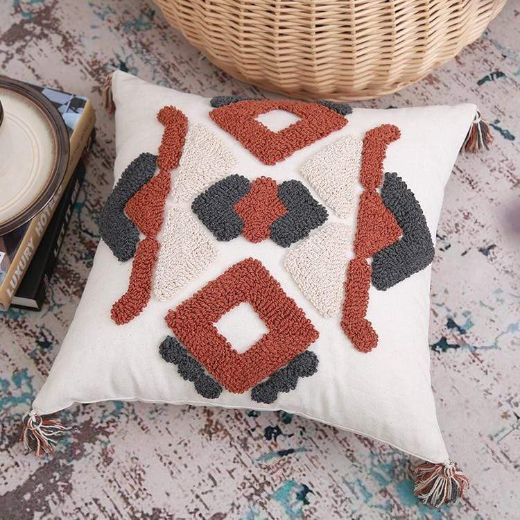 Geometric Design Pillow Cover in Berber Style