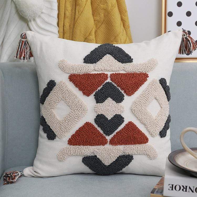 Geometric Design Pillow Cover in Berber Style