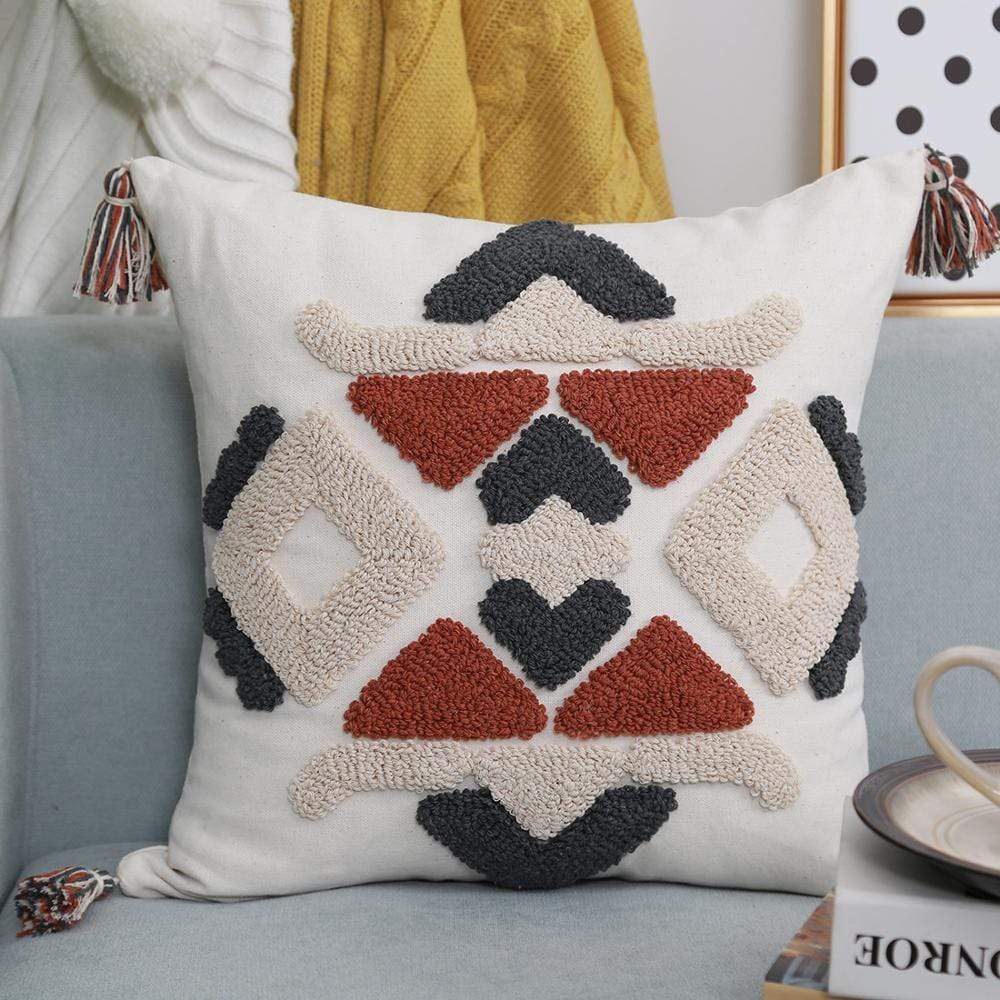Geometric Design Pillow Cover in Berber Style
