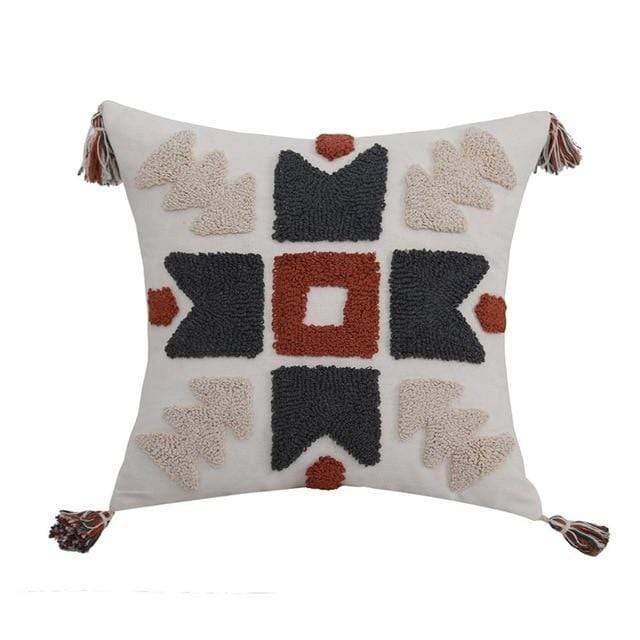 Geometric Design Pillow Cover in Berber Style