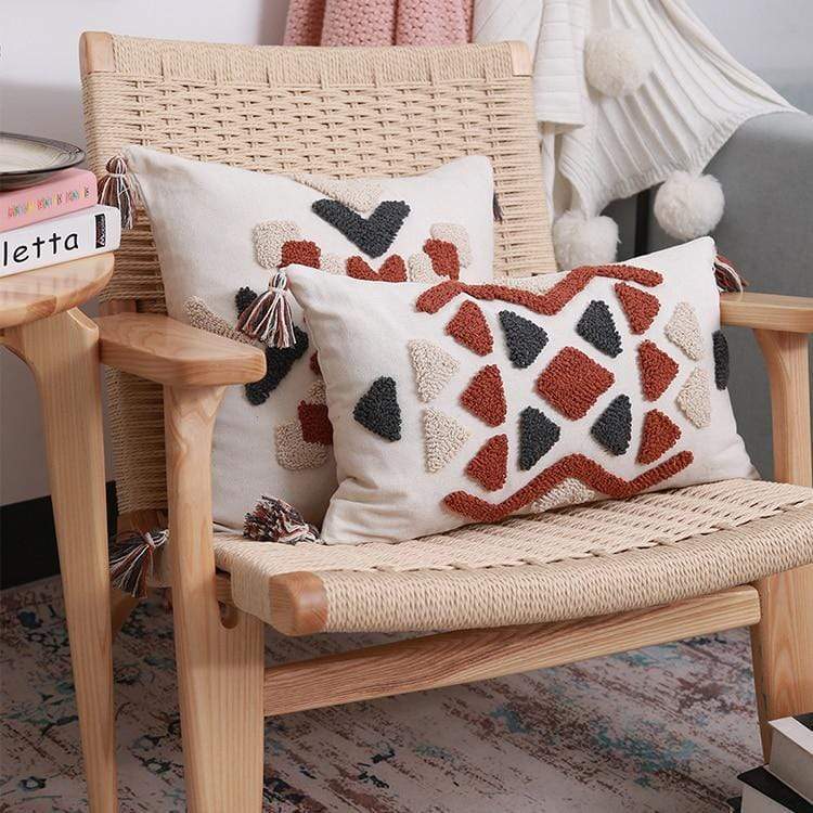 Geometric Design Pillow Cover in Berber Style