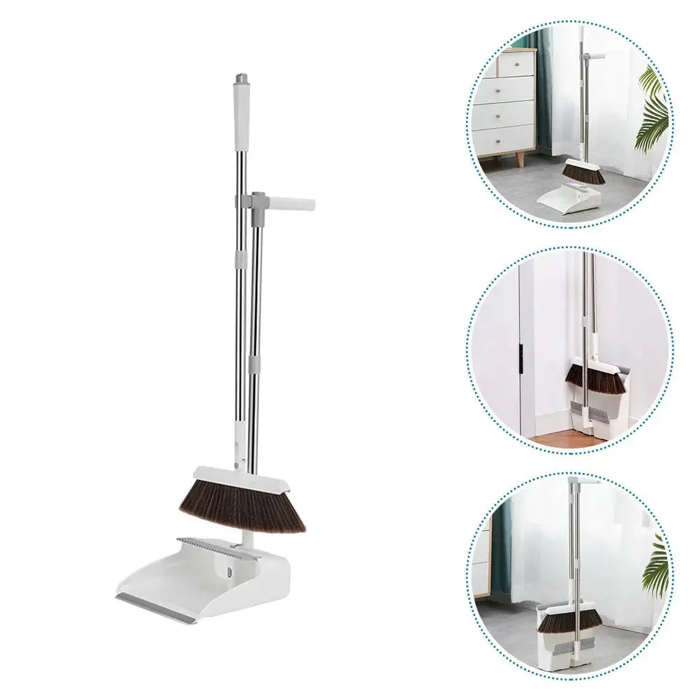 Effortless Upright Broom & Dustpan Set for Easy Cleaning