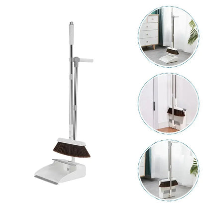 Effortless Upright Broom & Dustpan Set for Easy Cleaning