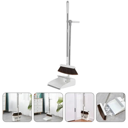 Effortless Upright Broom & Dustpan Set for Easy Cleaning