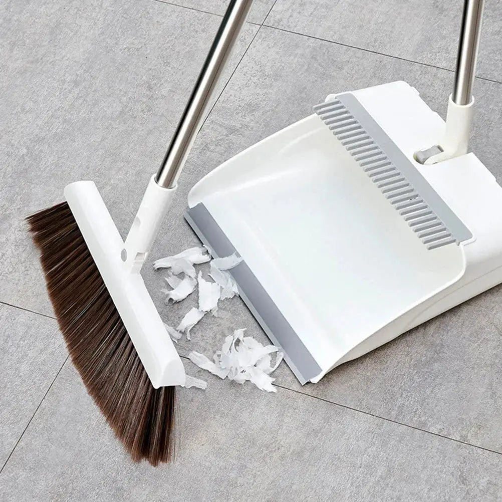 Effortless Upright Broom & Dustpan Set for Easy Cleaning