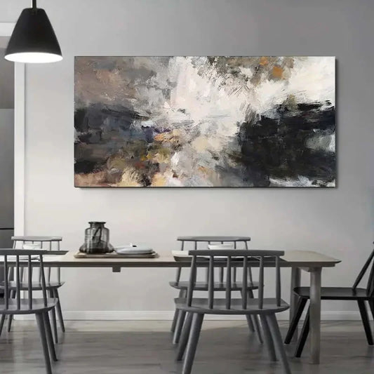Neutral Color Abstract Canvas Prints for Modern Home Decor (Unframed)