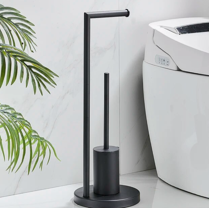 Toilet Paper Holder with Brush – Astra Style