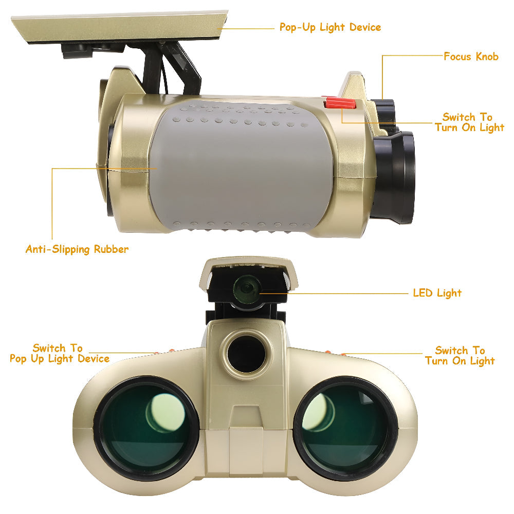 Night Vision Binoculars for Kids - Outdoor Adventure Exploration Toy