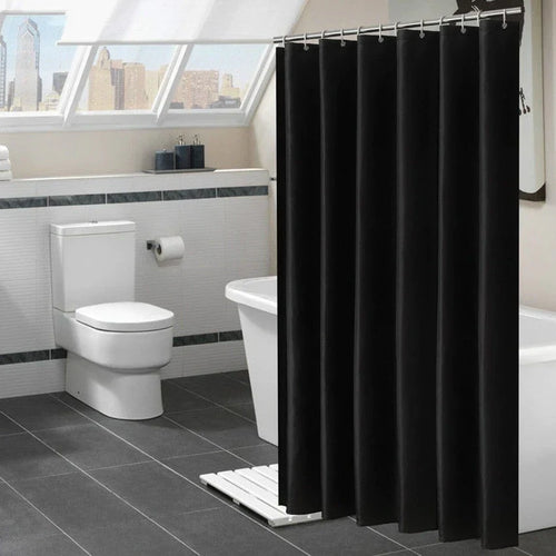 Black Shower Curtain for Bathroom Decor