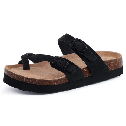 Summer Beach Sandals with Soft Cork Footbed and Suede Platform for All