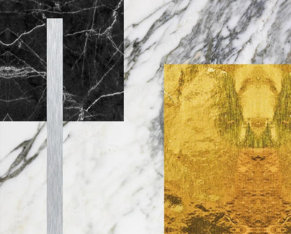 Abstract Geometric Canvas Prints in Black and Gold for Home or Office Decor