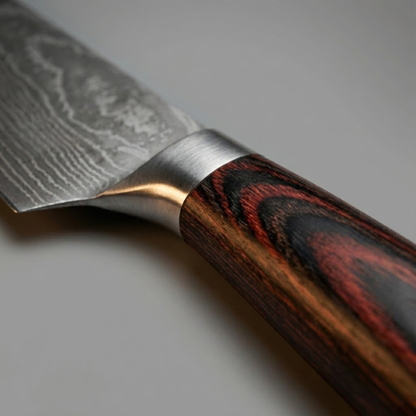 20 cm Professional Kitchen Knife with Resin-Wood Handle - Steel Chef's Style