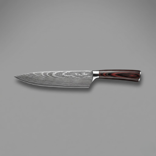 20 cm Professional Kitchen Knife with Resin-Wood Handle - Steel Chef's Style