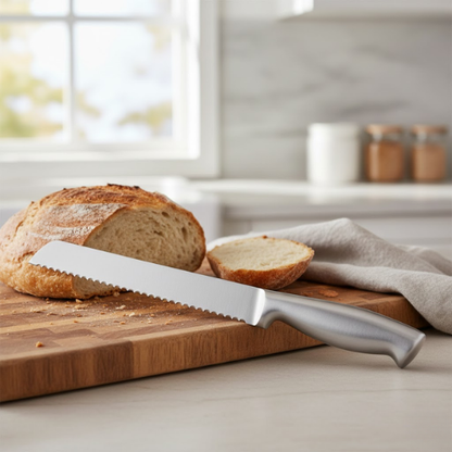 Bread Knife with Serrated Blade – Stainless Steel Construction