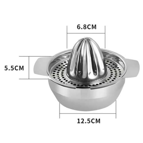 Citrus Juicer with Integrated Juice Bowl in Stainless Steel