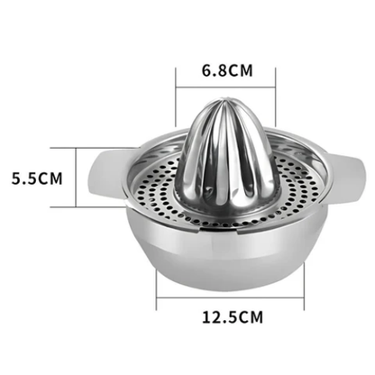 Citrus Juicer with Integrated Juice Bowl in Stainless Steel