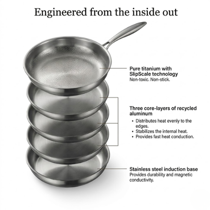 5-Layer Cooking Pan – Professional Titanium Frying Pan