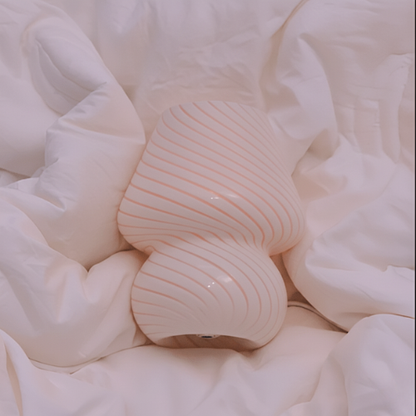 Handblown Table Lamp with Striped Design – Glow Effect