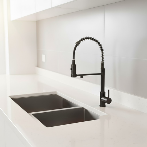 3-Function Kitchen Faucet with Pull-Down Sprayer