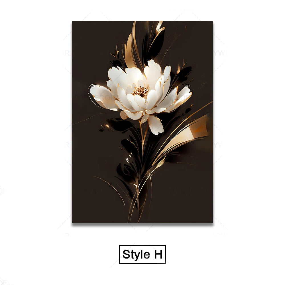 Tropical Leaves Wall Art Canvas Print – Modern Botanical Decor for Living Room and Office