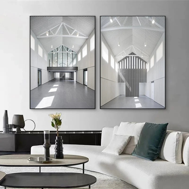 Fine Art Canvas Prints of Architectural Interiors for Modern Home Decor