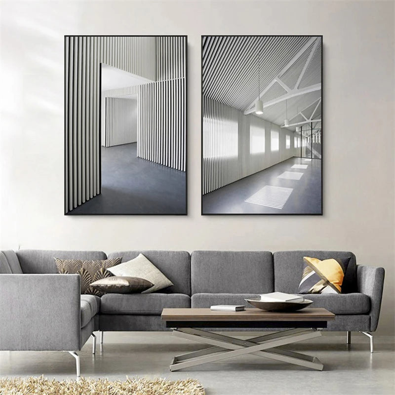 Fine Art Canvas Prints of Architectural Interiors for Modern Home Decor