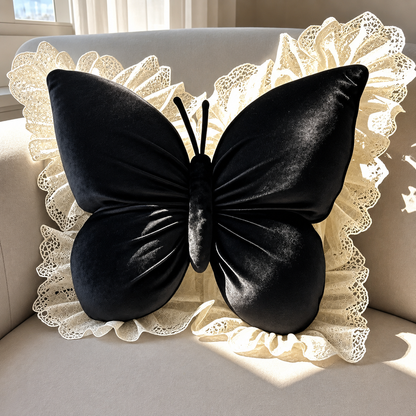 Decorative Pillow with Butterfly Bow Design