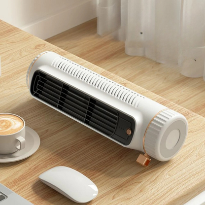 Portable Bladeless Tower Fan with USB Charging – CoolBreeze Mini