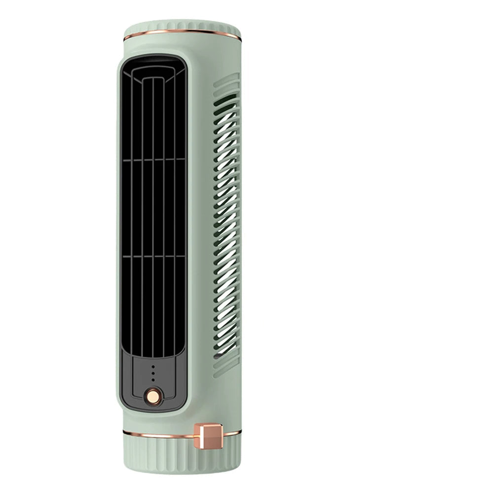 Portable Bladeless Tower Fan with USB Charging – CoolBreeze Mini