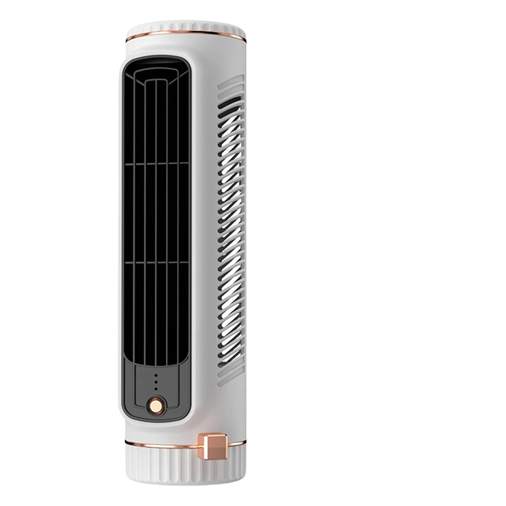 Portable Bladeless Tower Fan with USB Charging – CoolBreeze Mini
